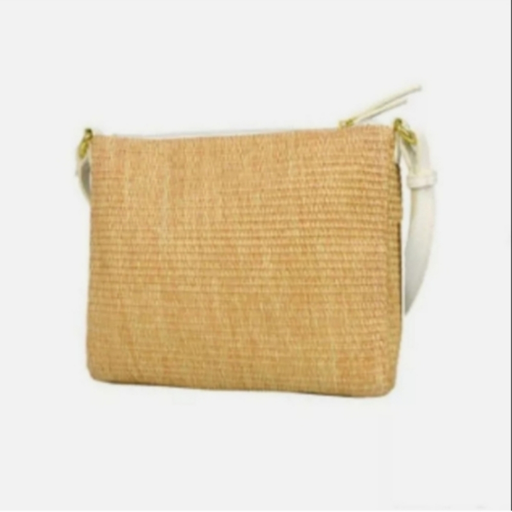 Liz Claiborne Crossbody Idol Khaki Straw Floral Small Purse Easter $50 NWT - Picture 4 of 6